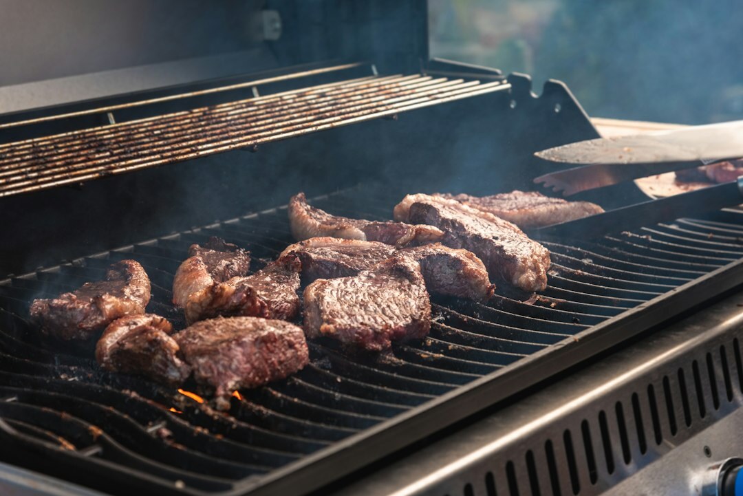 grilled steak on bbq