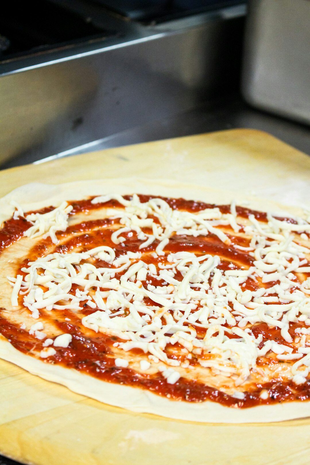 baked pizza from homemade dough